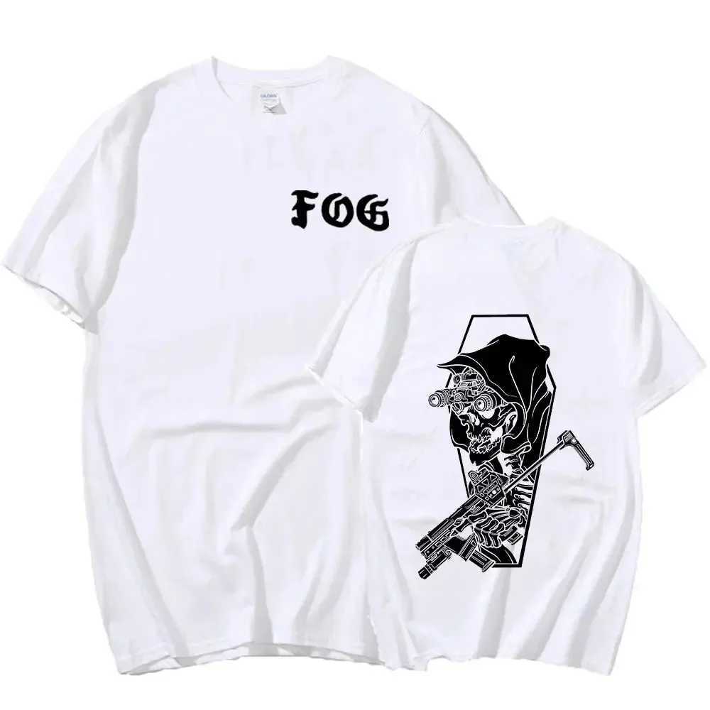 Men's T-Shirts 2024 New FOG Forward Observations Group Graphic T Shirts Men Women Hip Hop Skeleton Punk T-shirt Casual Cotton Oversized T Shirt T240506