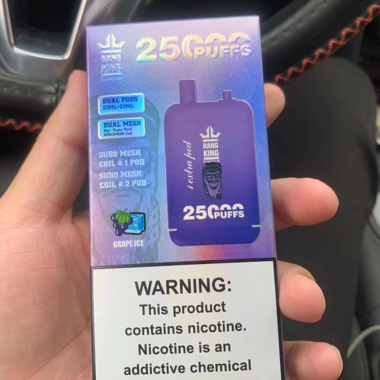 BANG KING 25000 SUFFS SPOSTATO VAPE VAPE DUPPUGGIO DUPPOGGIO DUPPAI MESH Dual Mesh 23+23ML 650MAH TYPE-C 0/2/3/5% 12 Fusti Dispositivo predefinito E Sigaretta Pod Box 20K 15K 18K 25K 22K SFUF