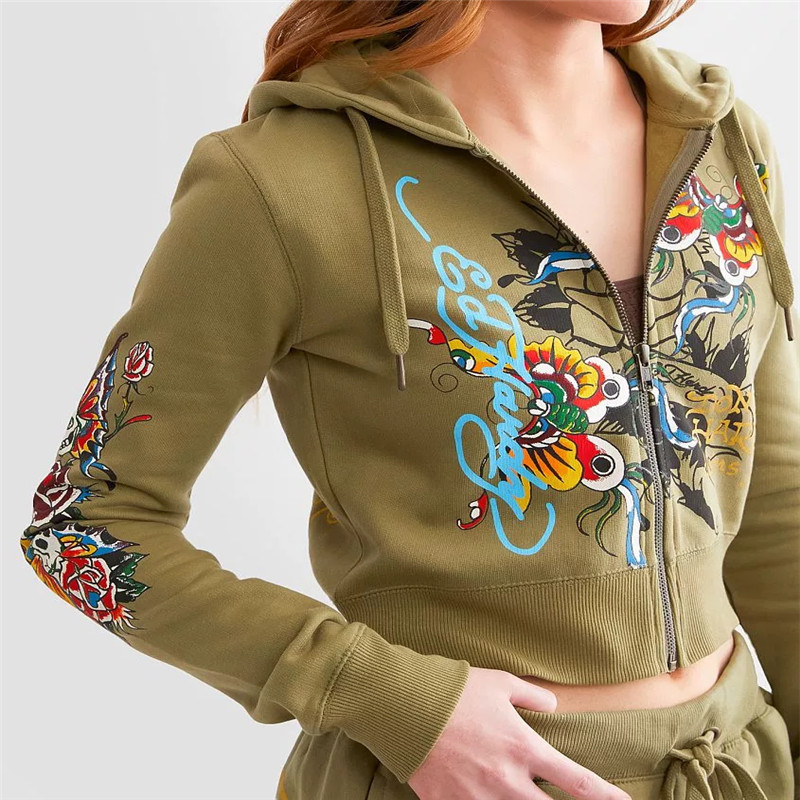 Yeni Tasarımcı Trailtsits Bahar Kıyafetleri Kadınlar İki parça Setler Uzun Kollu Kapşonlu Ceket ve Şort Günlük Baskı Terlekleri Toptan Kıyafetler 11029