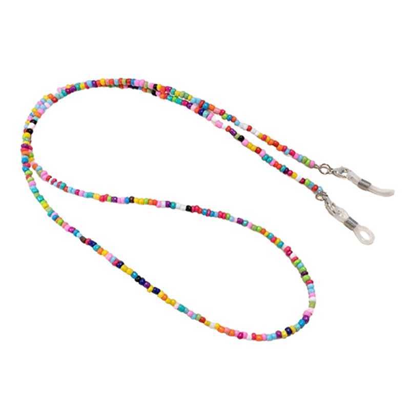 Brillenketten farbenfrohe Reisperlengläser Kette Kristall Perlen Brillen Lanyard Frau Gesichtsmaske Gurt Halsschnur Anti-Droge Sonnenbrille Halterseil Seil