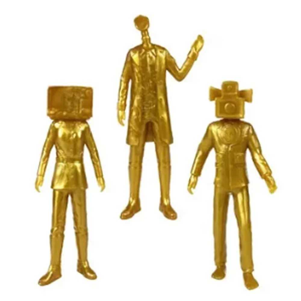 Figuras de brinquedos de ação Novo skibidi banheiro de ouro figura higiênico tv titan jogo figura home pandents halloween presente de natal infantil brinquedos t240508