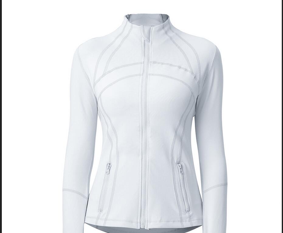 Veste mince, haut de définition pour femmes brossé à double face, ajustement sportif, veste à col à col à collier, veste de costume de yoga