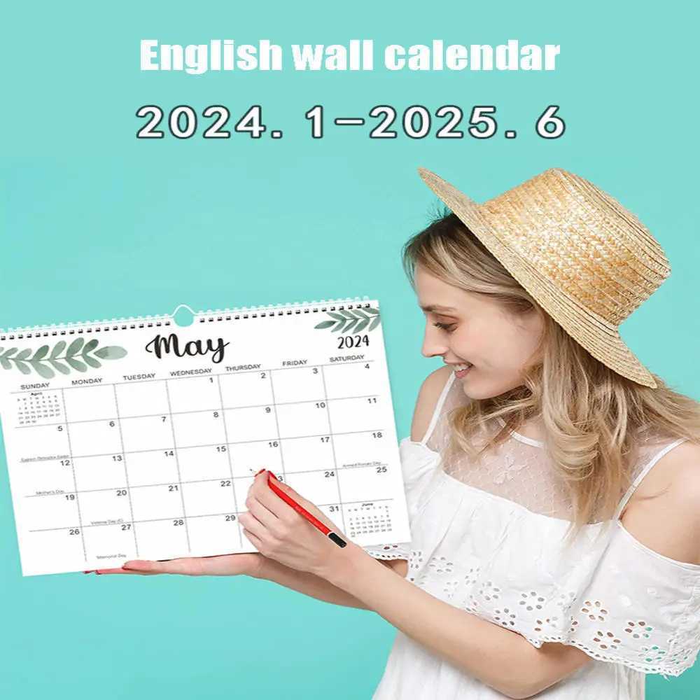 Calendar 2024.01-2025.06 Desk Calendar Wall Calendar With Large Monthly Pages Desk Schedule Home Office Planner Note Agenda Schedule