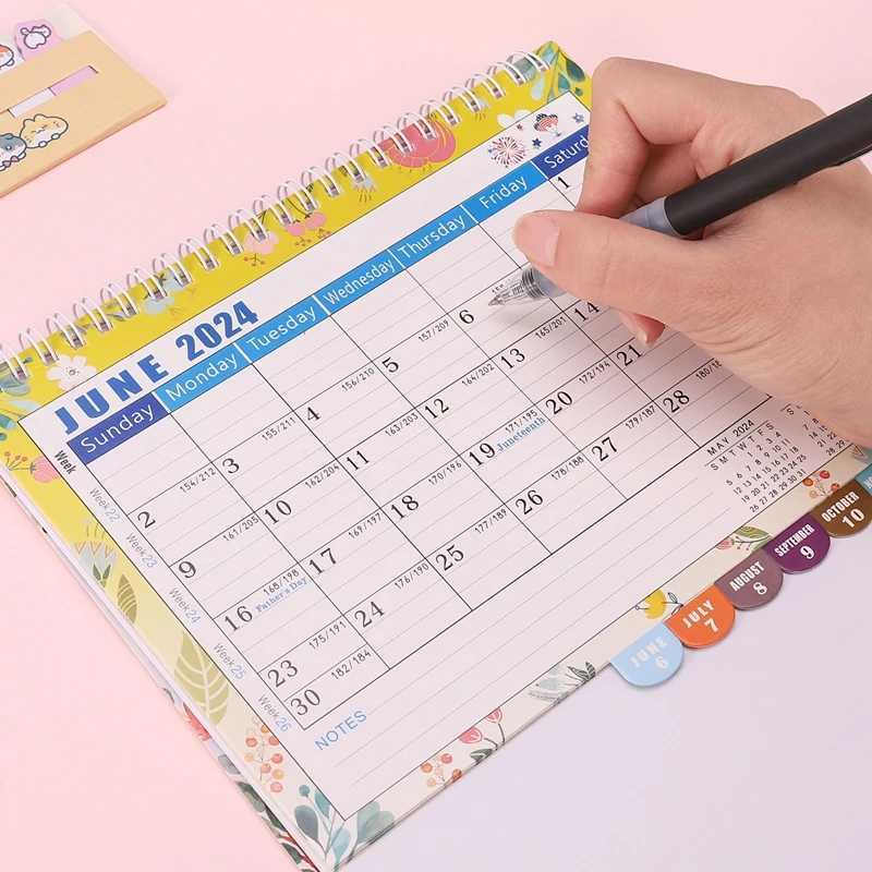 カレンダー2024花の英語デスクカレンダー時間管理