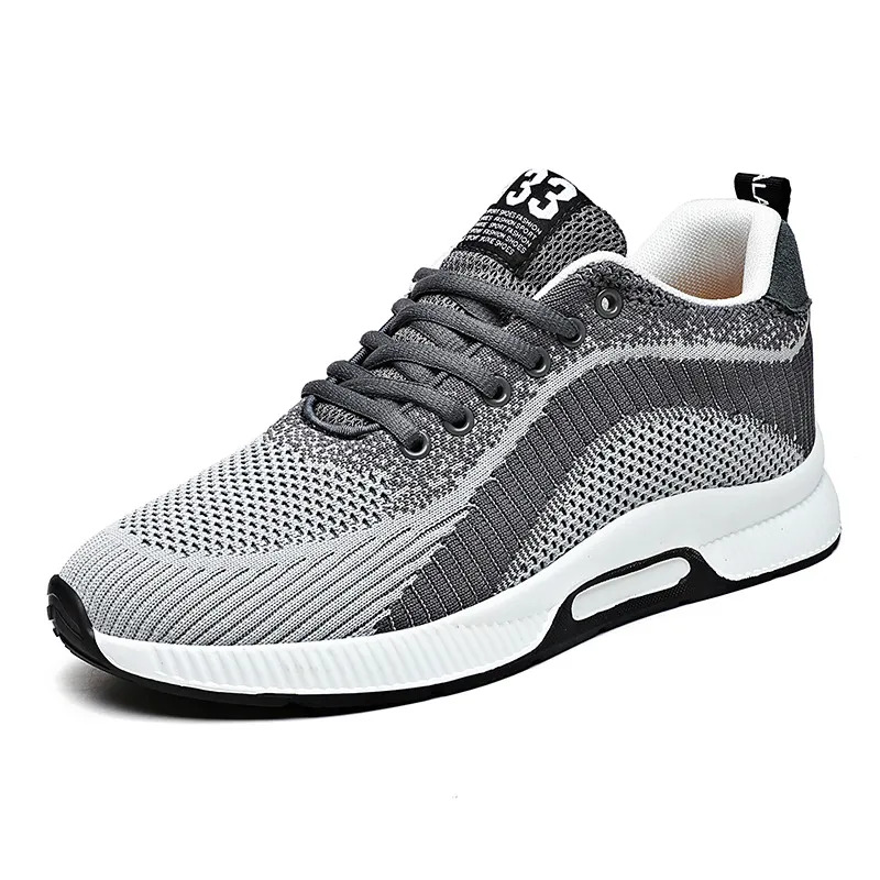 Scarpe da corsa bianche grigie uomini sneaker allenatori traspiranti sport tennis