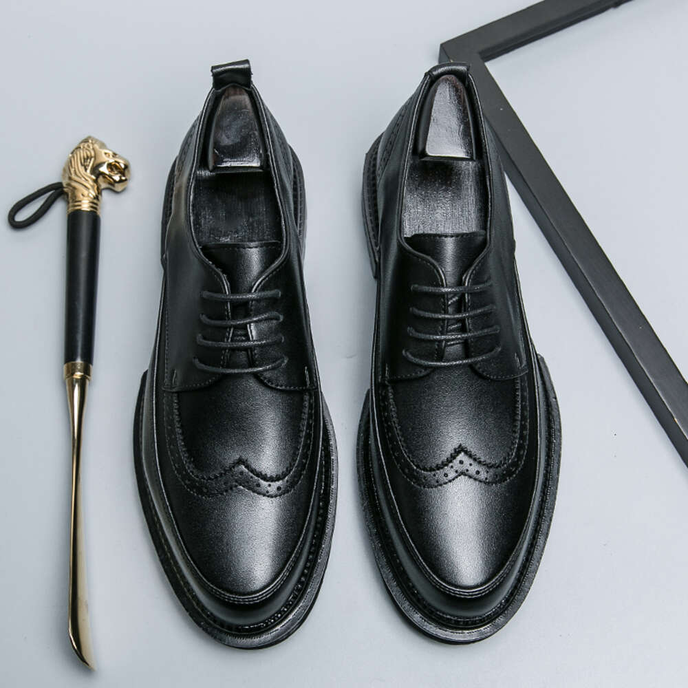 Brogue Leather Busniess Men Formal Dress Oxfords Fashion Office Gentleman Dinner Shoes Schoenen Heren