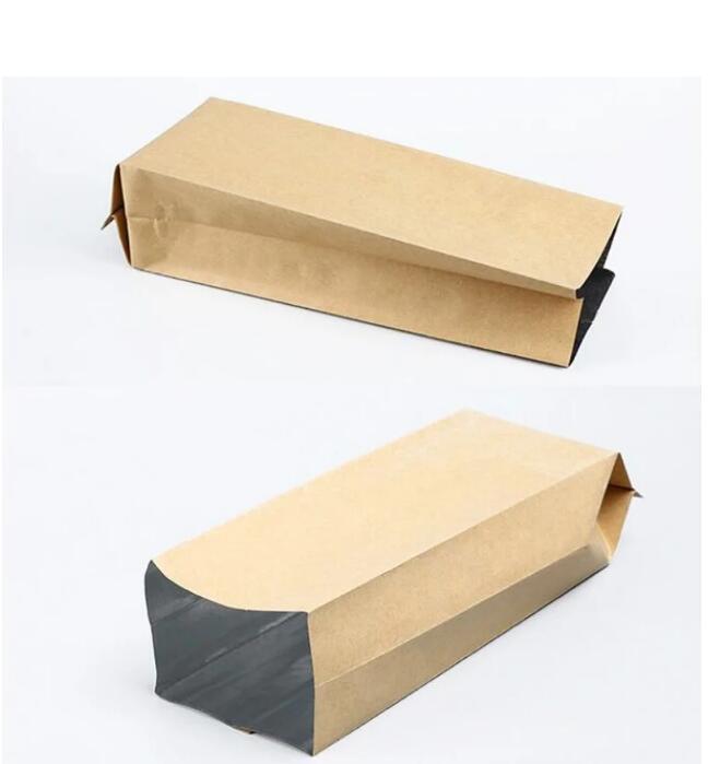 Kraft Paper Side Gusset Bag Take-Out Food Packaging PAG PAPER TEAG STACKE PAG