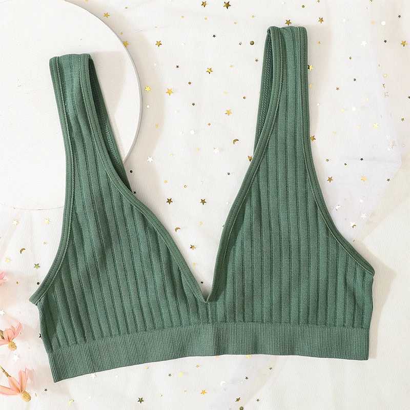 Bras Deep V-neck seamless strapless bra for womens push ups sexy lingerie for womens low back sleep lingerie topL2405