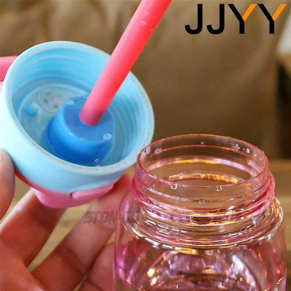 Cups Dishes Utensils JJYY Childrens Drinking Cup Childrens Drinking Bottle with Straw and Handle Portable Drinking Bottle CupL2405