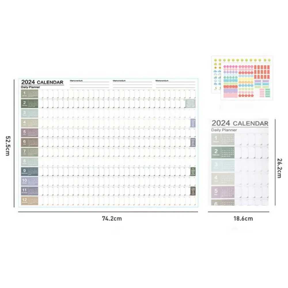 Kalender 2024 Kalender 2024 Wall -kalenderplanner om een lijst te maken Lijst gemakkelijk te gebruiken lichtgewicht jaarlijkse jaarlijkse planningsplanner