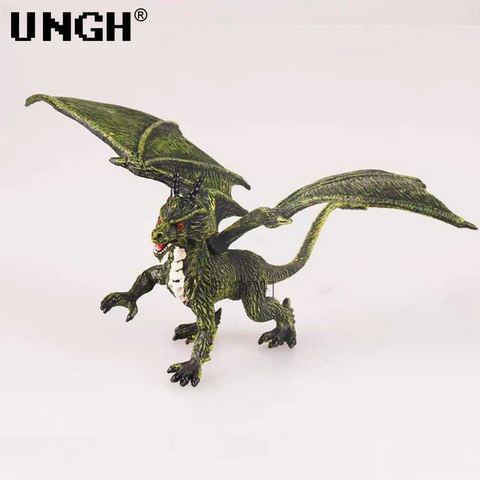 Autres jouets ungh dragon figures Science fiction sauvage Flying Magic Dinosaur Modèle PVC Action Caractère Childrens Series Toysl240502