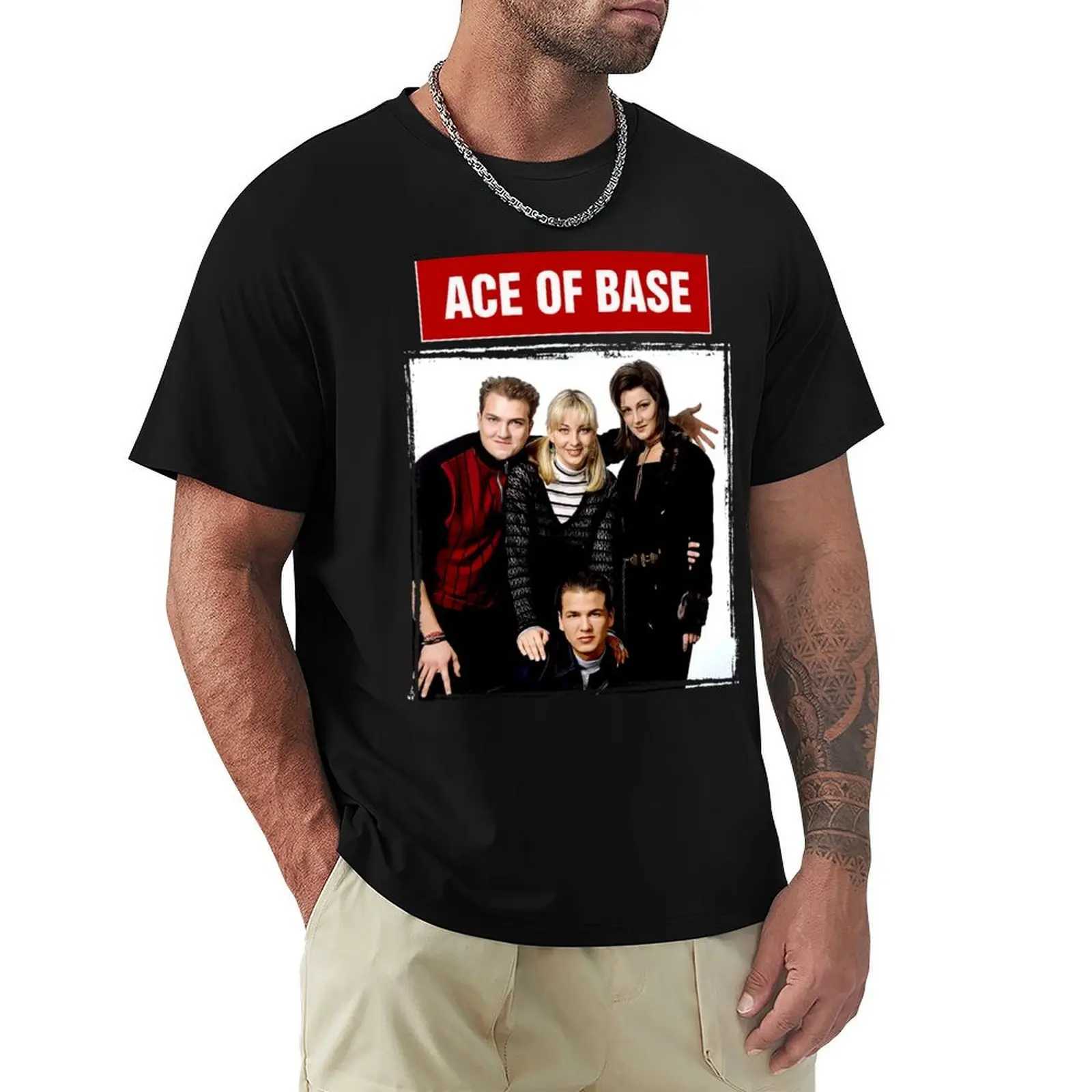 Men's T-Shirts Ace Base Band Vintage T-shirt Top Mens T-shirt SetL2405