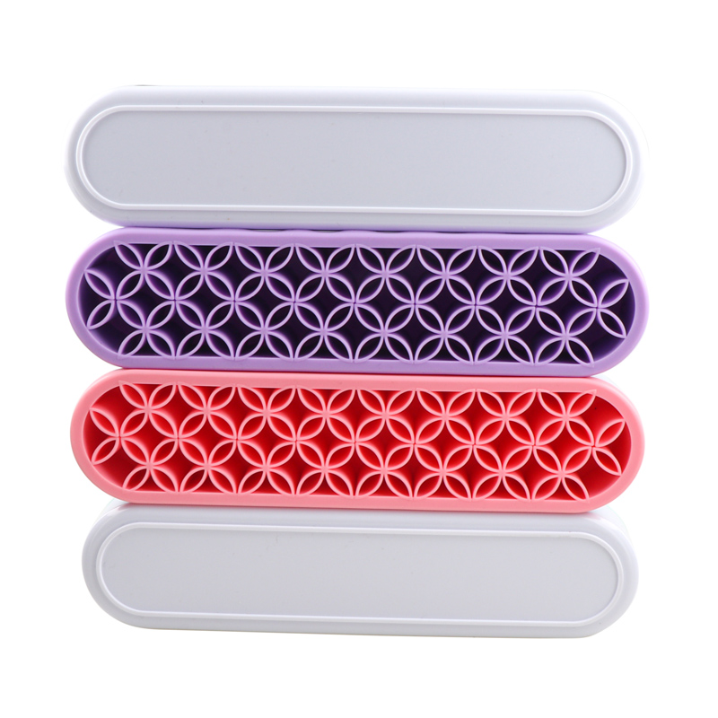 Brush de maquiagem de silicone/acessórios para fumantes Caixa de armazenamento Organizador Lipstick escova lápis Prancher cosmético suporte multifuncional ferramenta de maquiagem