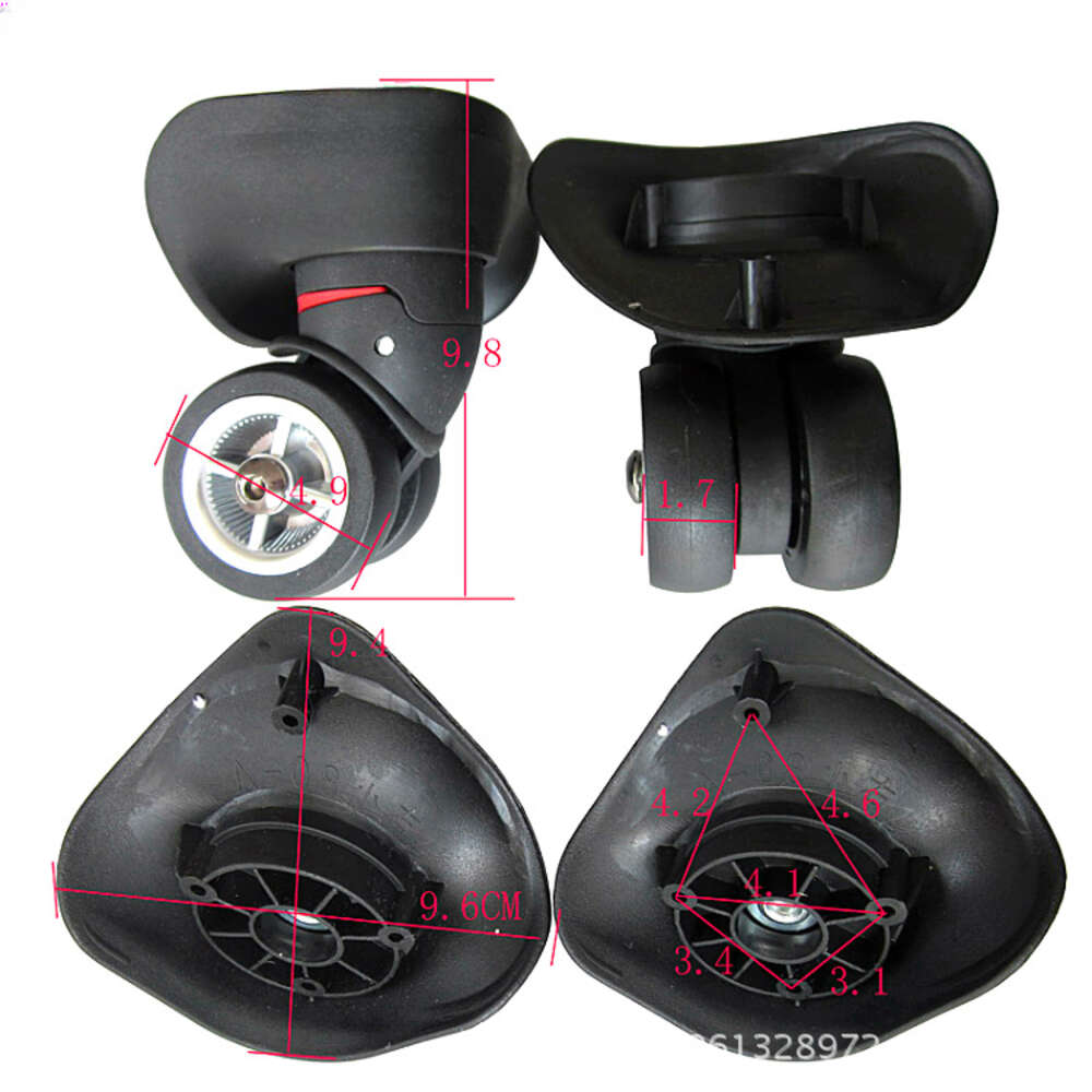 Upgrade Lage Replacement Casters Swivel Mute Dual Roller Wheels For Travelling Bag Travel Suitcase