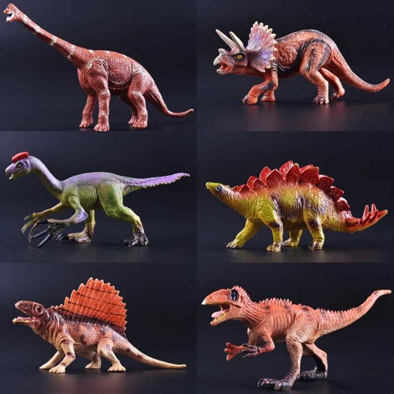 Autres jouets 24 styles de modèles dinosaures jouets Jurassic Tyrannosaurus Rex Triceratops Brontosaurus Boy Christmas Giftl240502