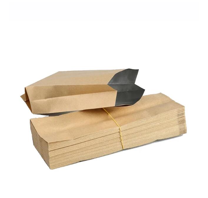 Kraft Paper Side Gusset Bag Take-Out Food Packaging PAG PAPER TEAG STACKE PAG