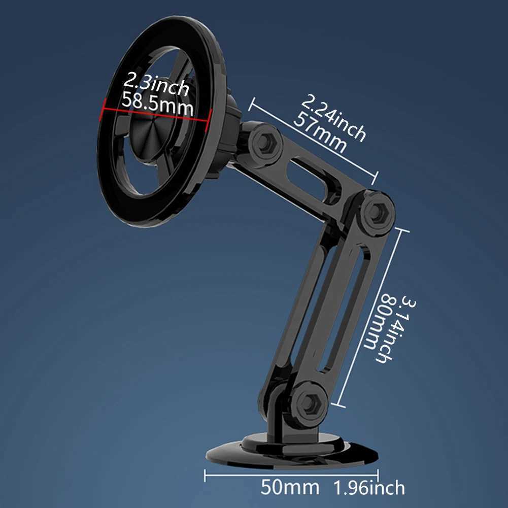 Mobiltelefon montiert Halter Magnetischer Handyhalter Hände kostenloser Mobiltelefonhalter Starker Saugautos Navigationständer Teleskop faltbar für das Auto automatisch