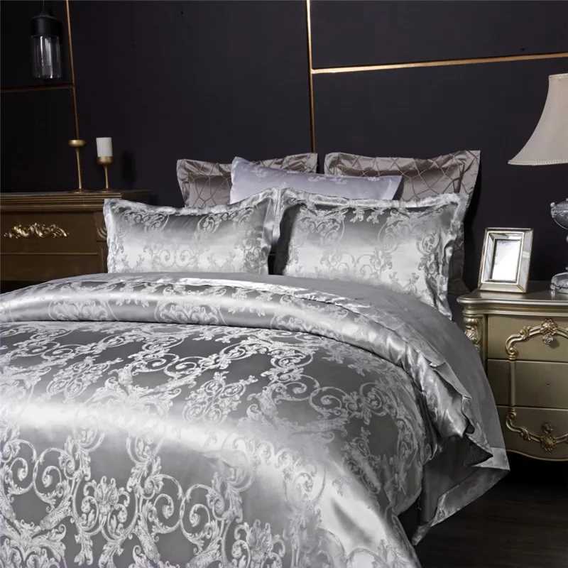 Set di biancheria da letto biancheria da letto di lusso Clarence jacquard giù copripiumino copripiumino copripiumino cover del piumino king size j240507