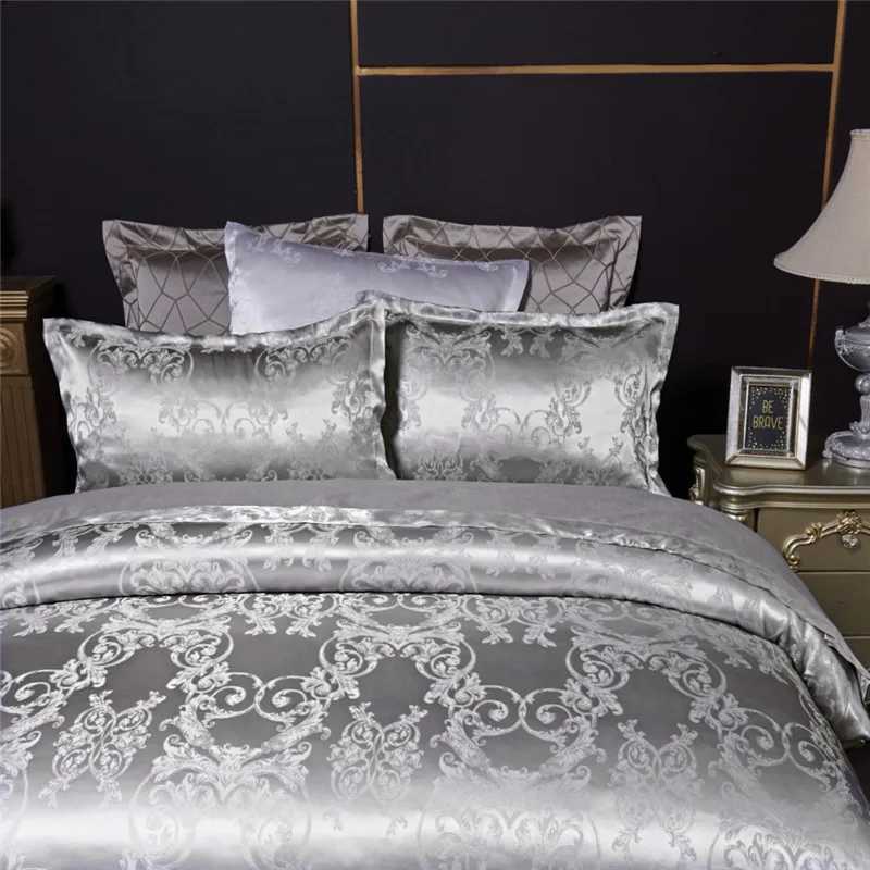 Set di biancheria da letto biancheria da letto di lusso Clarence jacquard giù copripiumino copripiumino copripiumino cover del piumino king size j240507