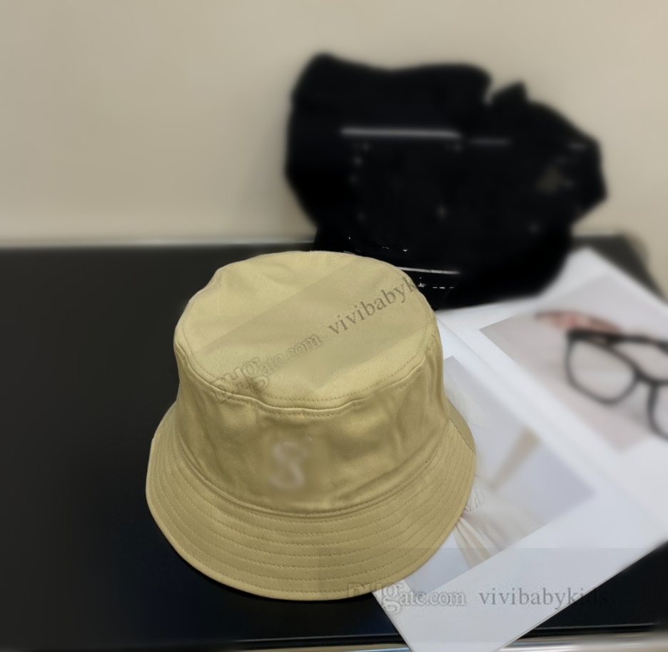 Big Kids Designers Bucket Hat Visor Old Boys Girls Lettre Broderie Wide Brim Fisherman's Hat Luxury Teenagers Hop de pêche en plein air Z8005