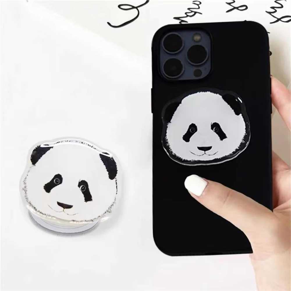 Téléphone portable supporte les supports de coréen coréen Cartoon mignon Panda Magnetic Grip Tok Tok Griptok Phone Stand Solder Support pour iPhone pour Pad Magsafe Smart Tok