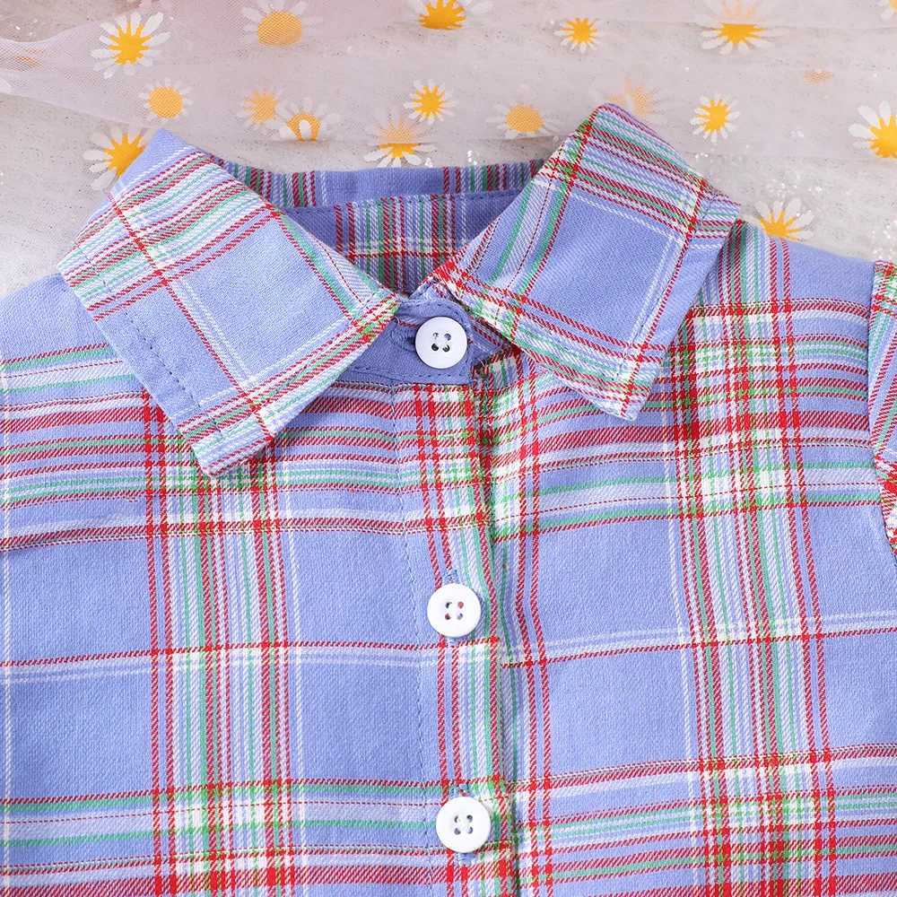 Abiti abbinati in famiglia bambini Casual Abbigliamento Set di abiti ragazze Summer Children Fashion Shirts Shirts Stampa Tanne Skirts 2-8y D240507