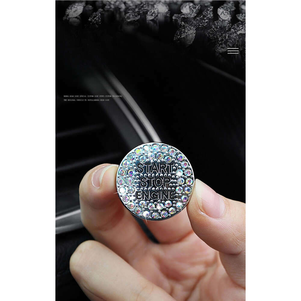 Upgrade Universal Version Car One-Click Engine Start Stop Switch Button Cover Crystal Protector Ring Hand-set Sticker Decoration Baseus