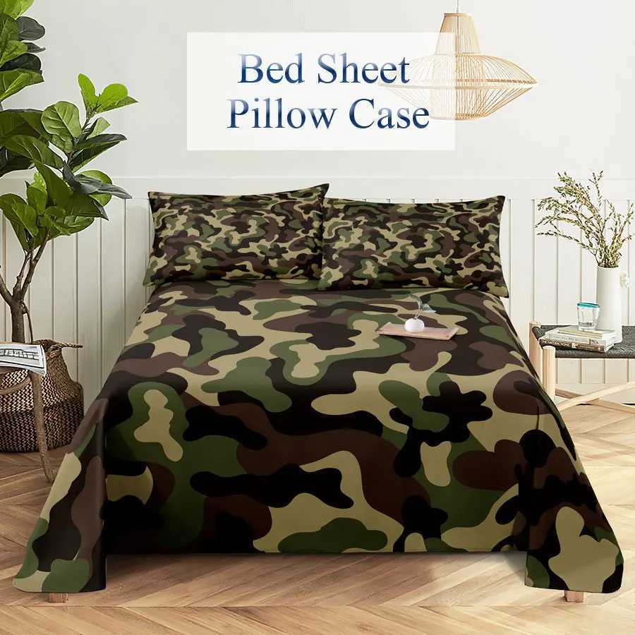 Bedding sets Camouflage bed sheet set bedding linen pillowcase large size 220x240 leopard suitable for bedrooms soft full-size J240507