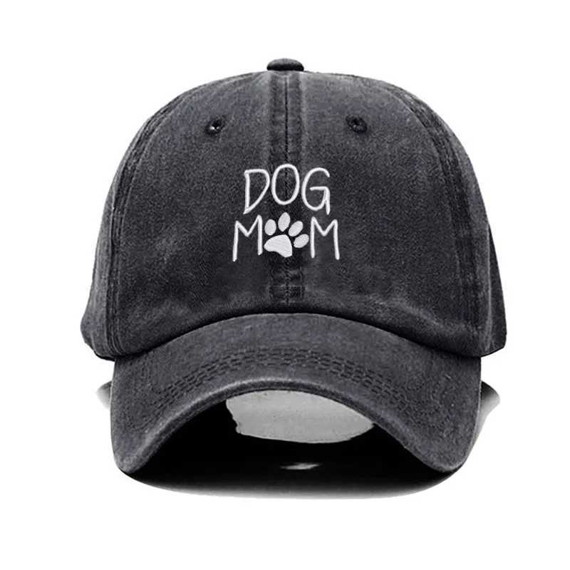 Ball Caps vintage lavé coton chien maman broderie casquette de baseball pour hommes femmes papa caps golf caps snapback Cap dropshipping d240507