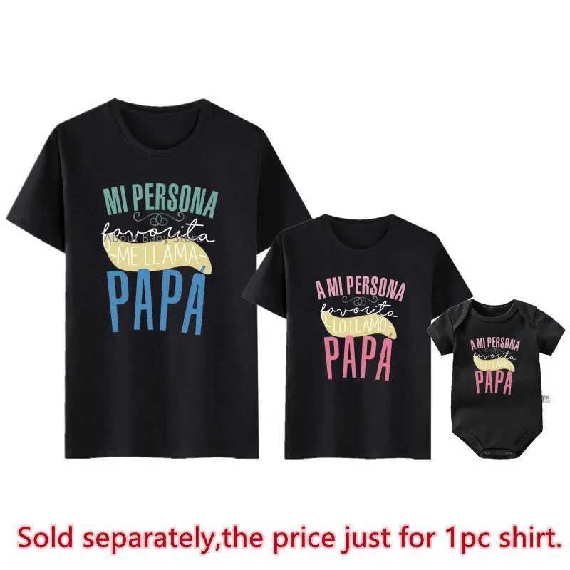 Family Matching Tenues Funny Ma personne préférée s'appelle My Dad Family Matching Tenues Look Daddy Tshirts Baby Rompers Pathers Day Shirts Shirts D240507