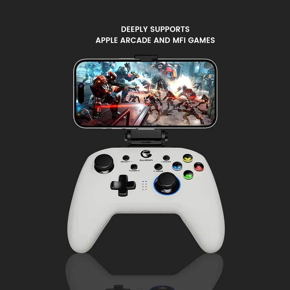 Ysticks Gamesir T4 Pro White Edition Bluetooth Controlador de juego 2.4G Tablero de juego inalámbrico para Nintendo Switch PC Mobile Cloud Gaming J240507