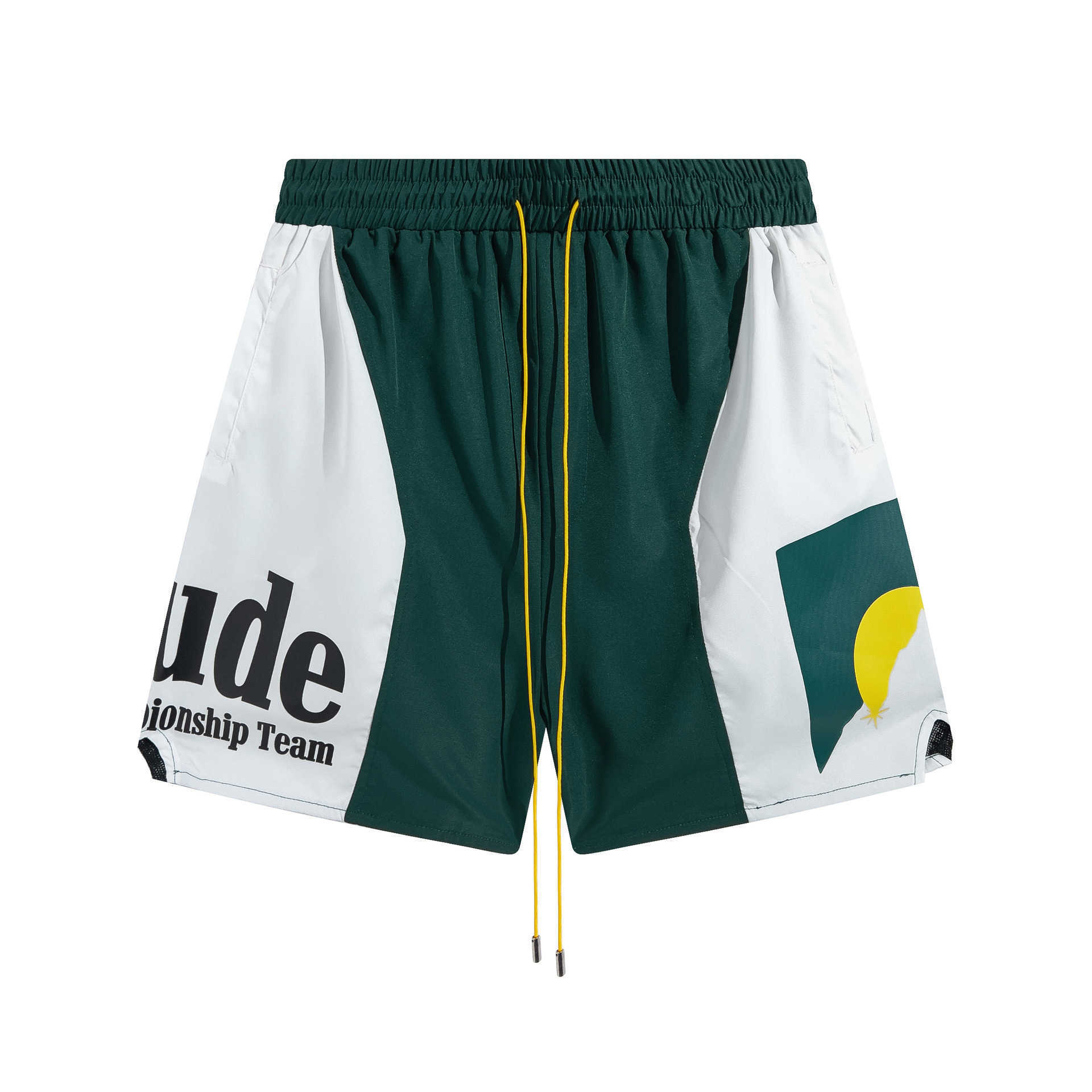 Chaopai Rhude Sunset Letter Printing Casual Sports Shorts Mens and Womens Contrast Beach Capris