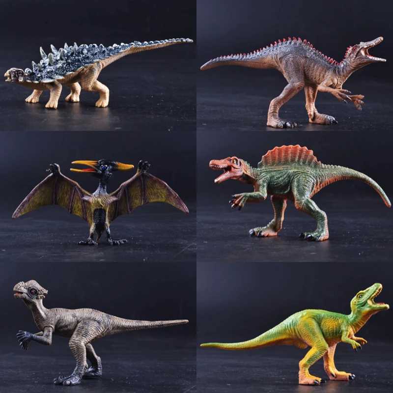 Autres jouets 24 styles de modèles dinosaures jouets Jurassic Tyrannosaurus Rex Triceratops Brontosaurus Boy Christmas Giftl240502