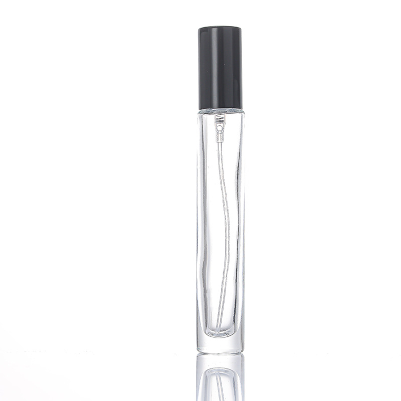 10 ml 0,33 oz parfumcilinder Dikke glazen spuitfles Zwart Verstuitling Duidelijke Ronde Parfum Fles bijvulbaar