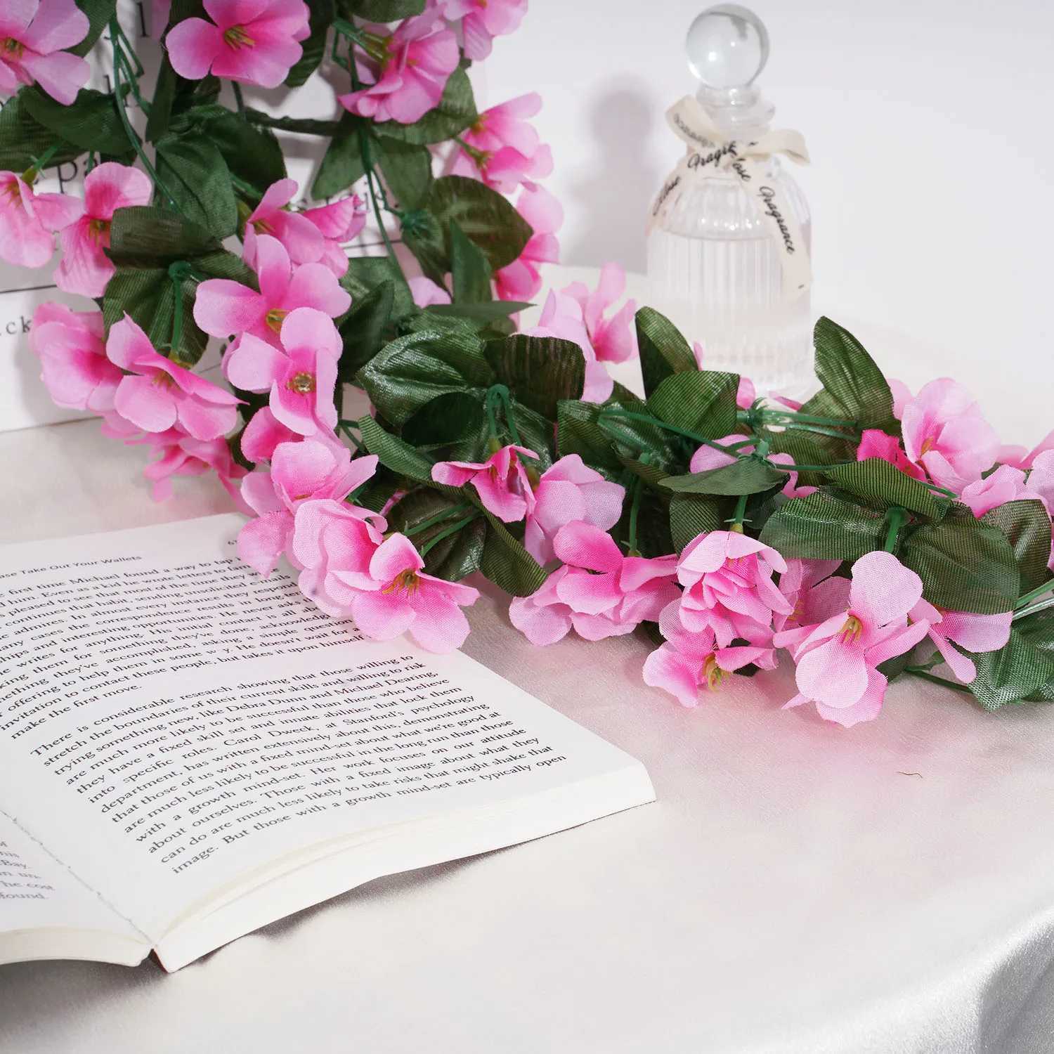 Fiori decorativi ghirlande rosa rosa artificiale fiore artificiale cesto appeso fiore orchide simulazione fiore finta decorazione feste di nozze di San Valentino