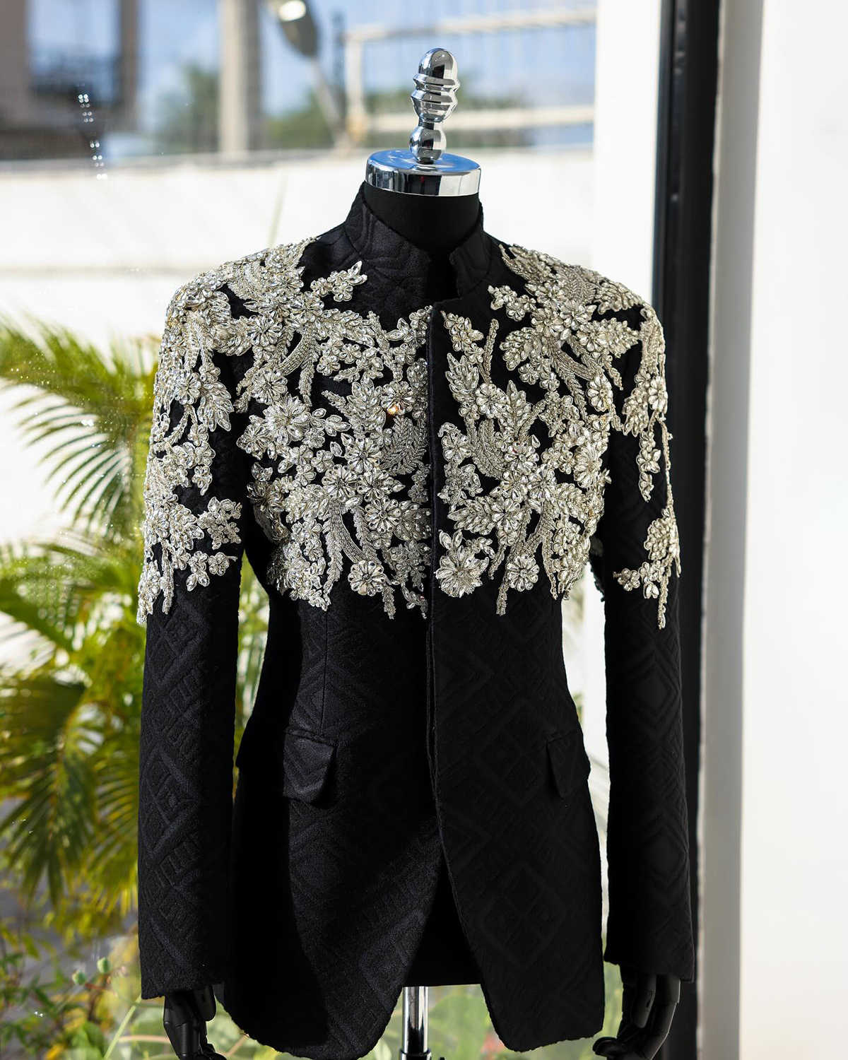 Luksusowe męskie smoking ślubny 2 -częściowy pojedynczy piersi Rhinestone Vintage Blazer Groom Pro przyjęcie urodzinowe Dostosuj garnitury spodnie+płaszcze