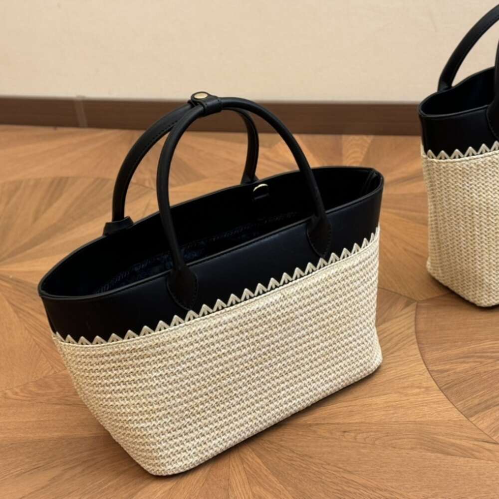 Luxus -Designer -Hand Umhängetasche bestickt Lafite Gras gewebtes Einkaufstasche eine Schulterhandtasche Beach groß