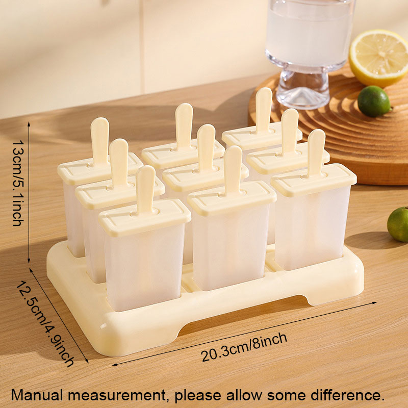 Herbruikbare ijsje Popsicle mal Diy pop -mal Zelfgemaakte bevroren dessert Ice Box Ice Lolly Mold Ice Cube Tray HW0244