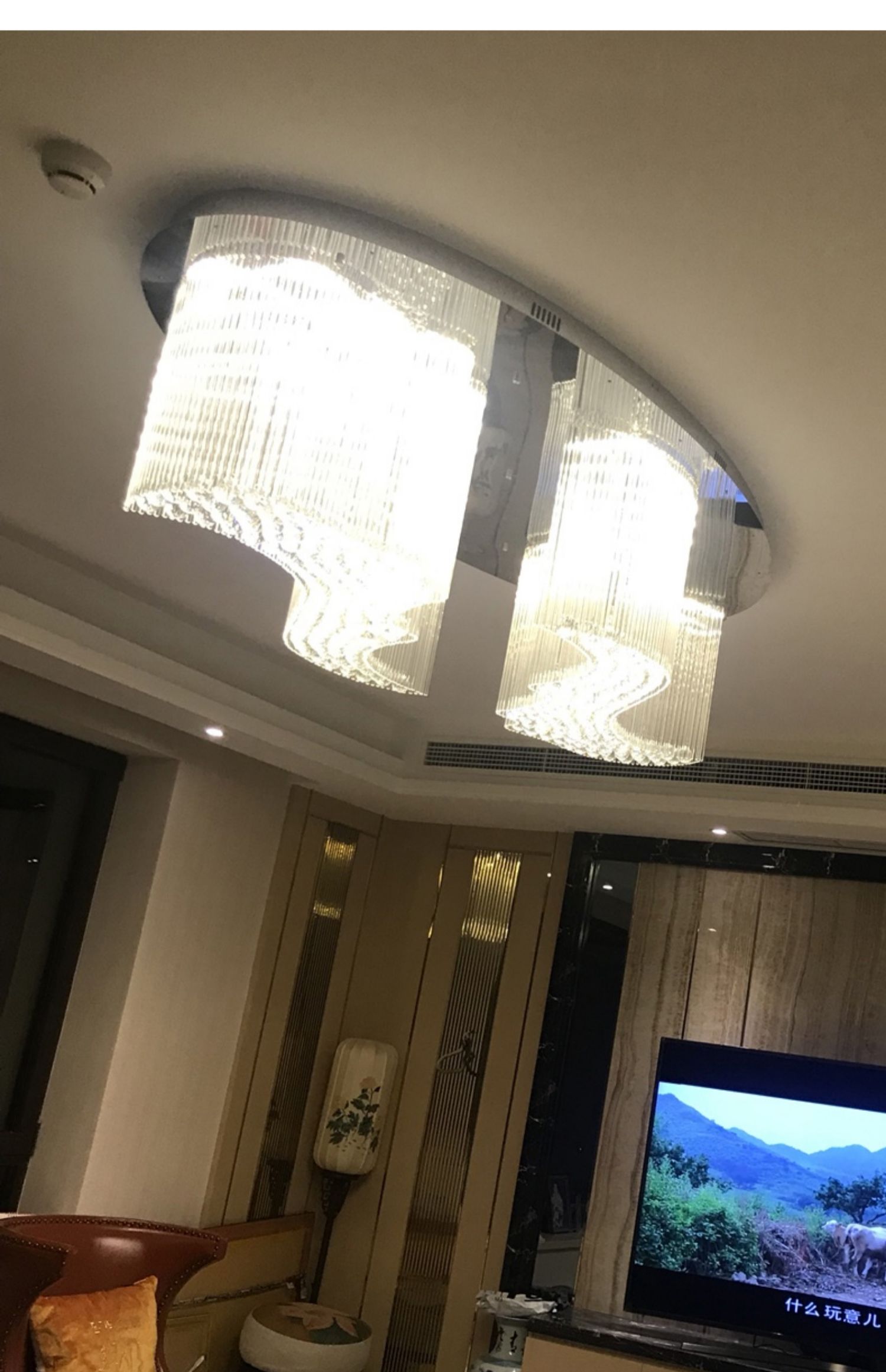 Lampade a soffitto in cristallo ovale k9 moderni lampadario oblungo luci a soffitto di legna americane lussuoso lussuoso lampiras hotel ristorante lustre