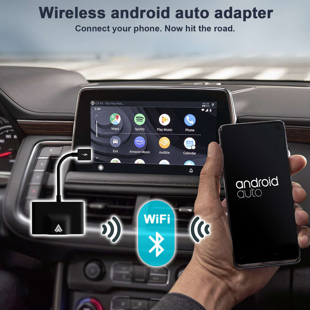 Upgrade 5GHz wifi draadloze adapter voor Android -telefoon, draadloze auto -auto -adapter, draadloze carplay dongle, plug play online update