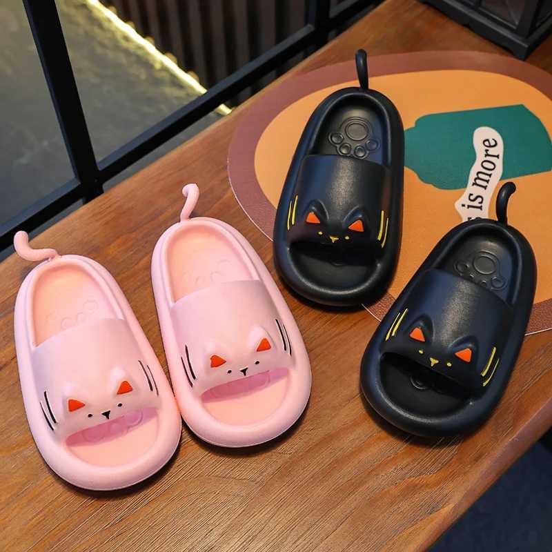 Neue Sommer süße Cartoon Kätzchen Kinder Pantoffeln nicht rutschlite weiche Gleitsandalen für Jungen Mädchen Haus Flip Flops Kinder Schuhe