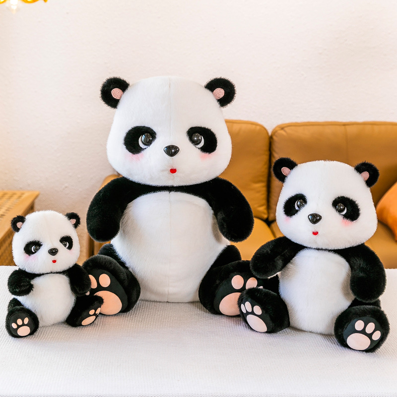 Ny panda plysch leksak sovkudde på sängen, jätte panda söt docka, barn dag gåva grossist
