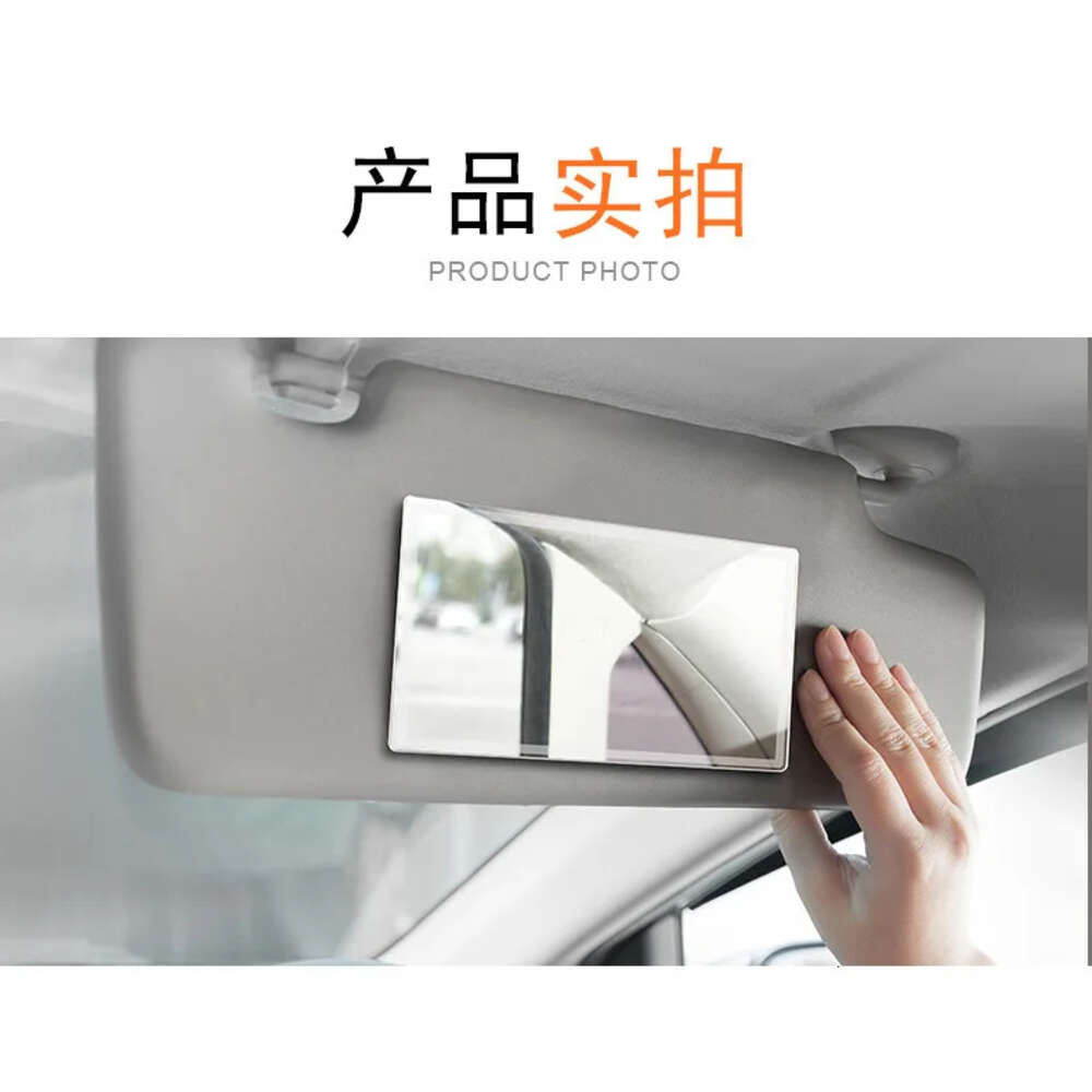 Upgrade Nieuwe roestvrijstalen draagbare make -upspiegel Auto Visor HD Cosmetische spiegels Universele auto Interieur Mirror