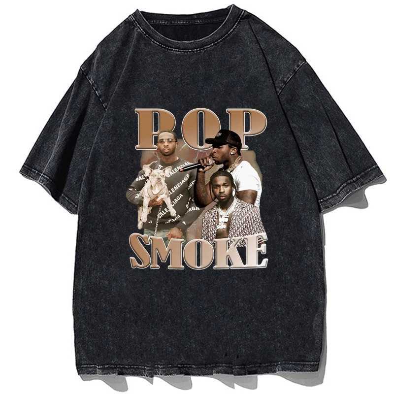 Erkek Tişörtler Hip Hop Pop Duman Baskı Gömlek İnanç Retro Grafik T-Shirt 90s Rap Tişört Retro Street Giyim Hediye Heavy Pamuk T-Shirt Giyim