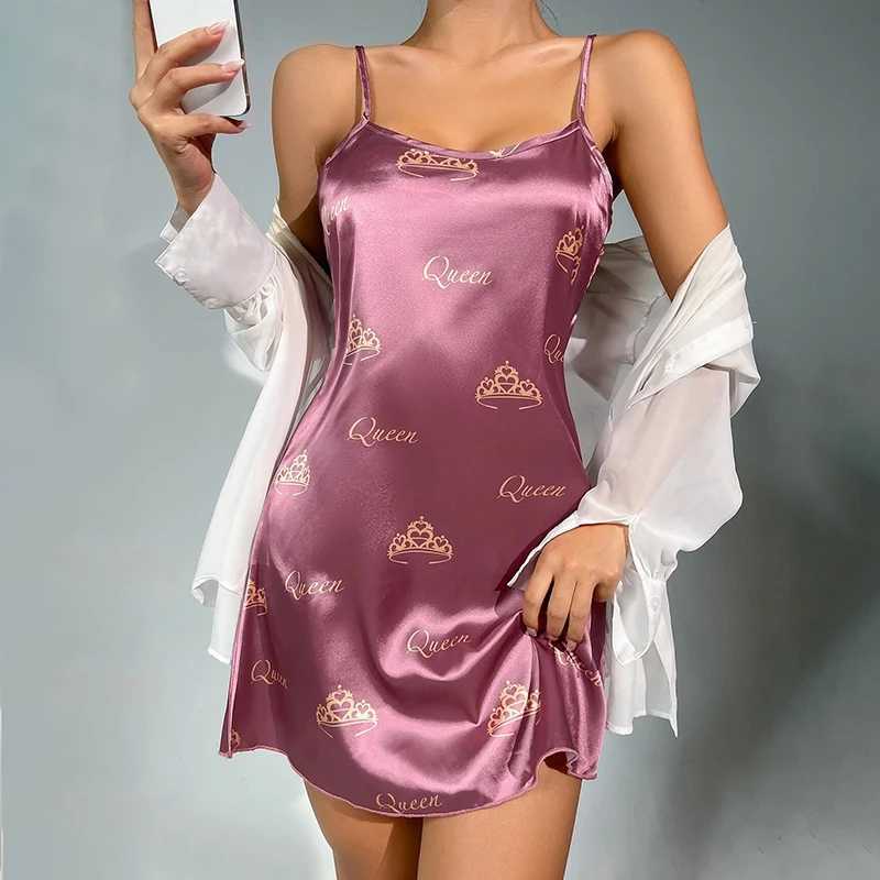 Soupchage des femmes Summer Summer Womens NightGowns Sexe Sleeping Vhearal Lace Lace Dresswress Ice Silk Sleep Sleep Sleep Robe Nightgown Nightwear Pjs