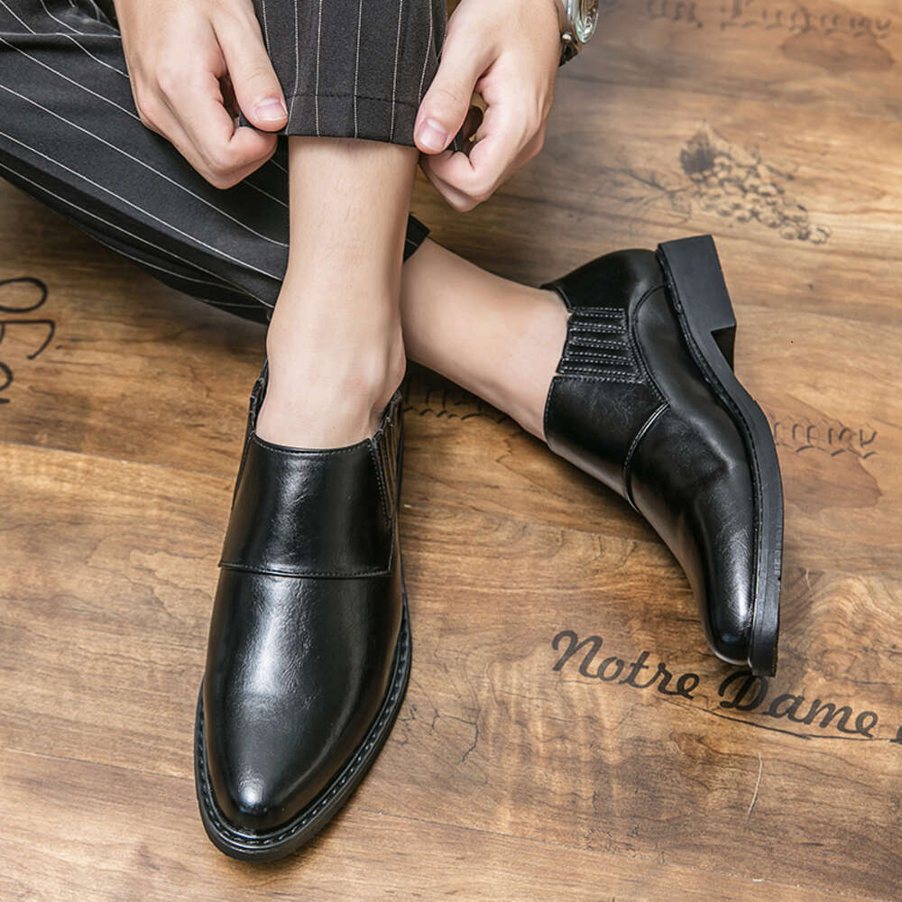 Männer Casual Leder Fashion Britisch Style Business Man Slip-on-Büro formelles Kleid Schwarze Schuhe Schuhe Schuhe