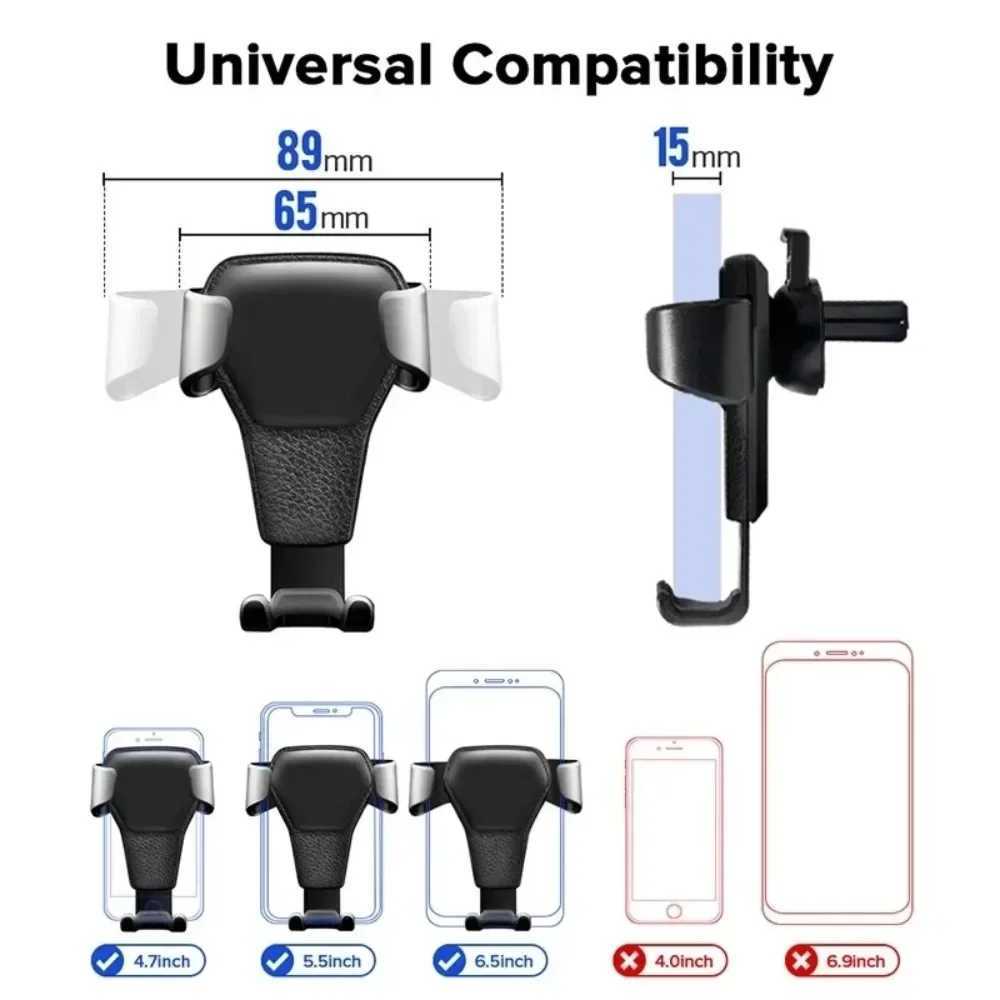 Celular montar suportes universa de gravidade de carro universal portador de telefone clipe de ventilação mount mobile stand smartphone GPS Suporte para iPhone 13 12 Telefone