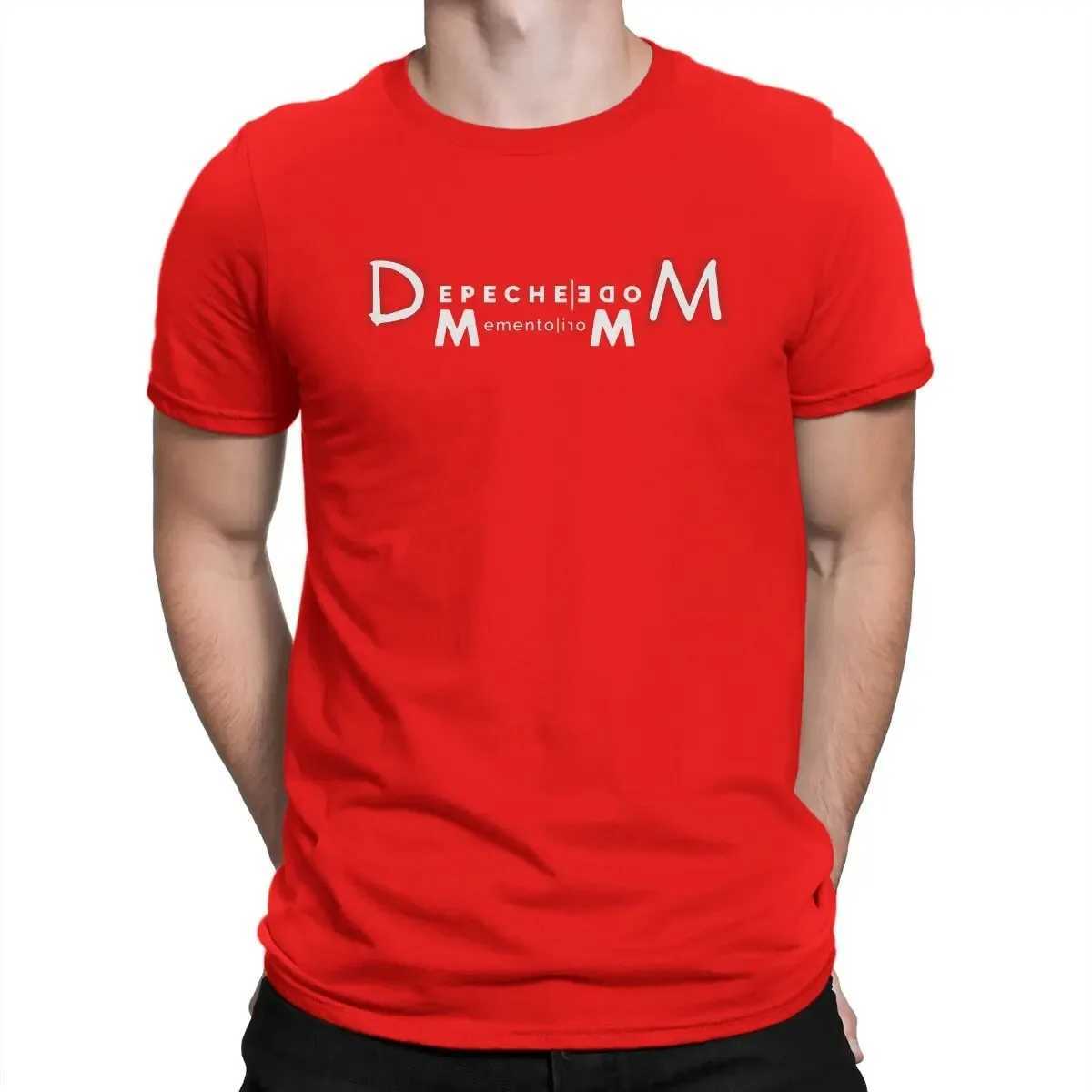 T-shirt maschile Depeche Cool Mode Creative Tshirt for Men Memento Mori Collar Round Cotton Thirt Shirt Regali di compleanno distintivi Strtwear T240506