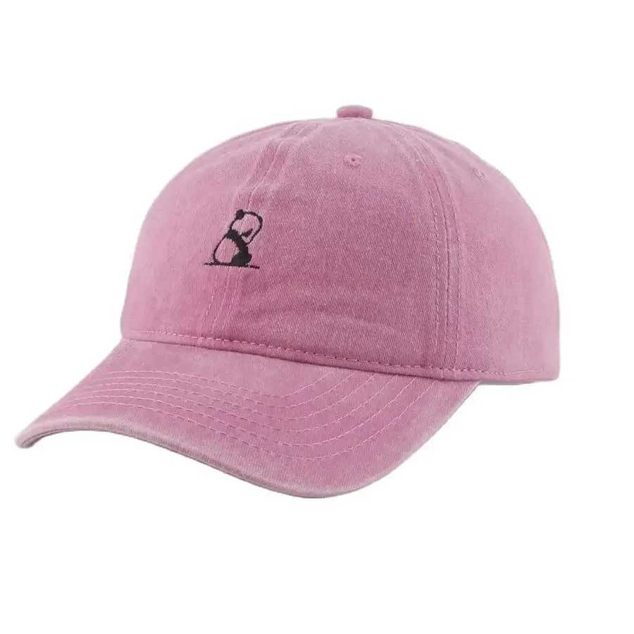 Ball Caps 2024 Nowa gorąca wyprzedaż panda haft śliczna czapka baseballowa dla kobiet mężczyzn Sun Hat Fashion Hip Hop Snapback Y240507