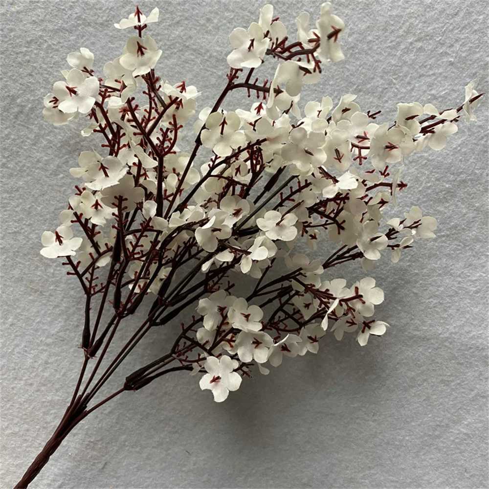 Flores decorativas grinaldas flores artificiais flores de cereja Babys bream gypsophophila flores falsas